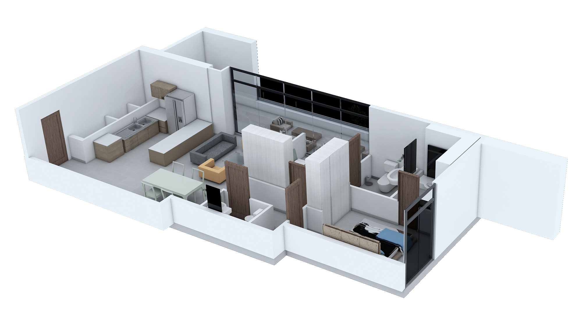 3 Bedroom Type B2 Floor Plan of Park View, Shams Abu Dhabi, Al Reem Island