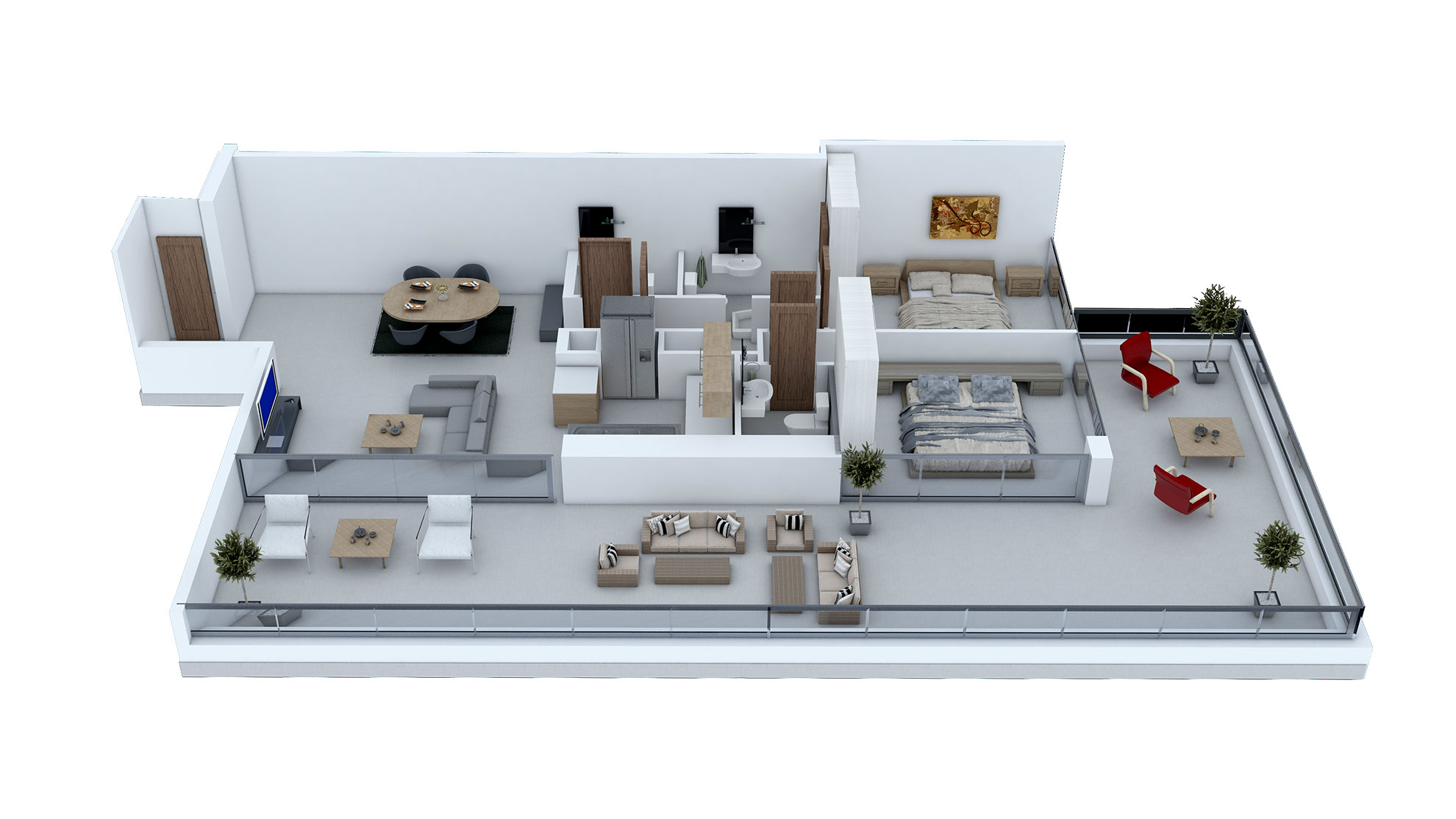 3 Bedroom Type B2 Floor Plan of Park View, Shams Abu Dhabi, Al Reem Island