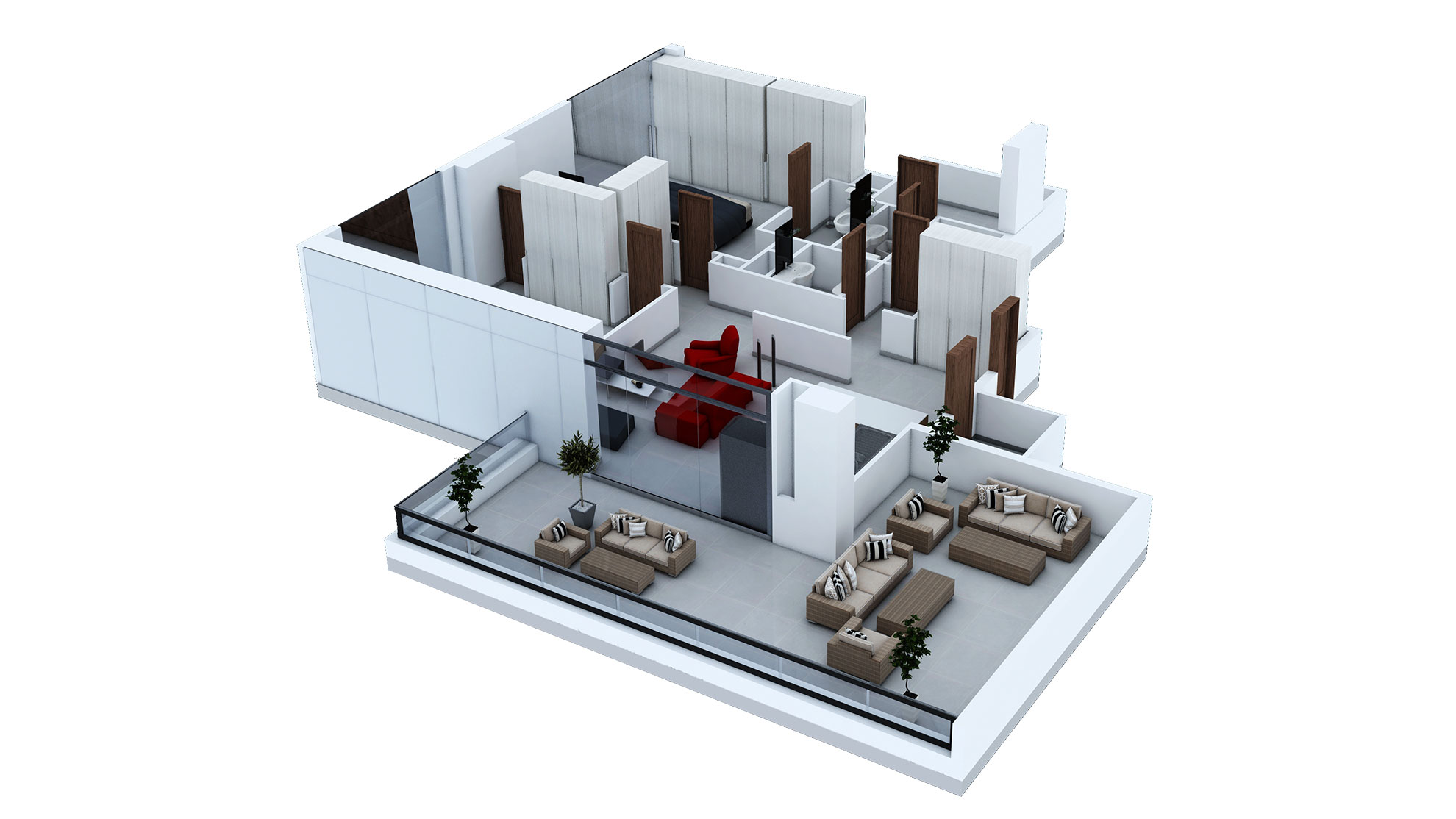 3 Bedroom Type B2 Floor Plan of Park View, Shams Abu Dhabi, Al Reem Island